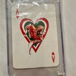 Christian Louboutin Playing Card In Display Case. Ace of Hearts